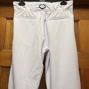 White Baseball Pants with Black Piping